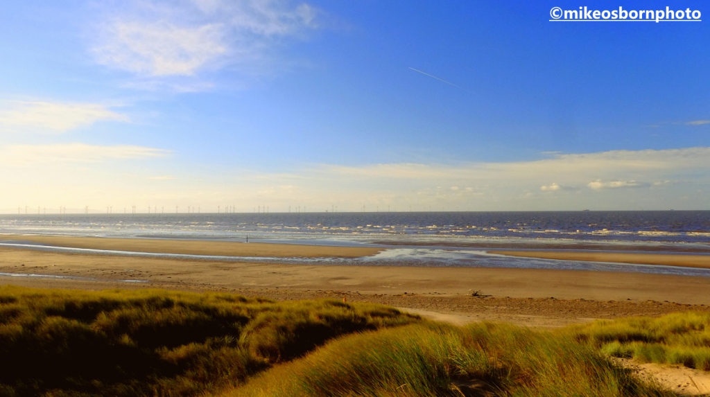View of Formby Beach from the dunes