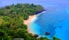 A view of Praia Banana, regarded as the most beautiful beach on Príncipe island.